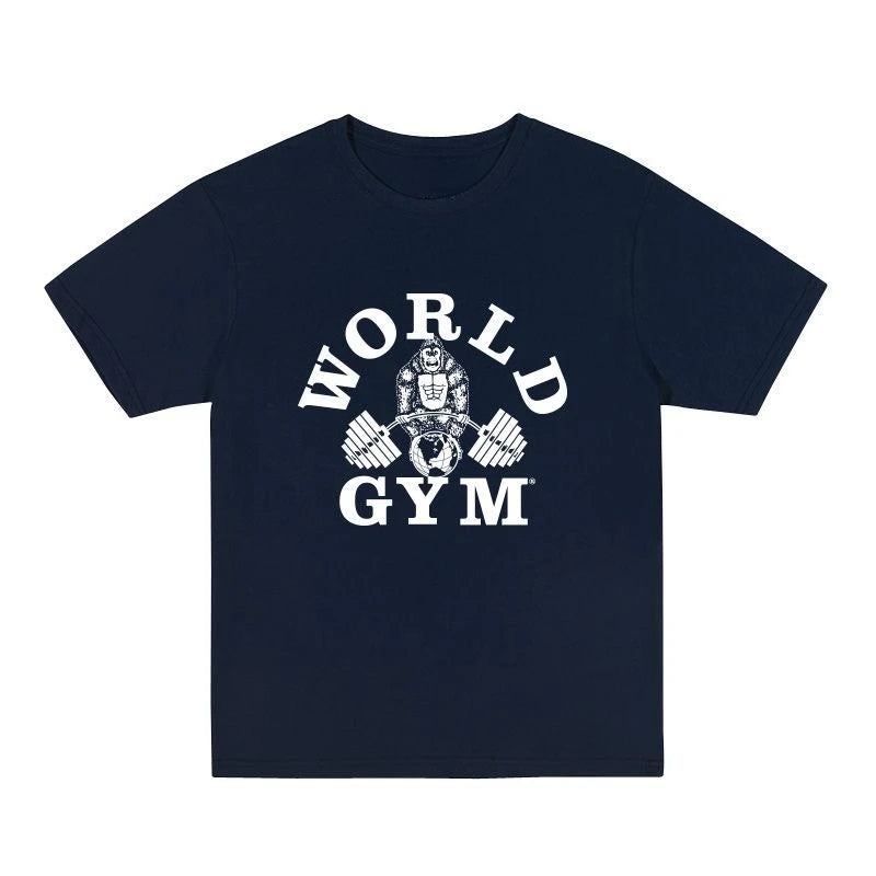 Camiseta de Algodão Manga Curta para Academia – Gola Redonda, Estampa, S ao XXXL
