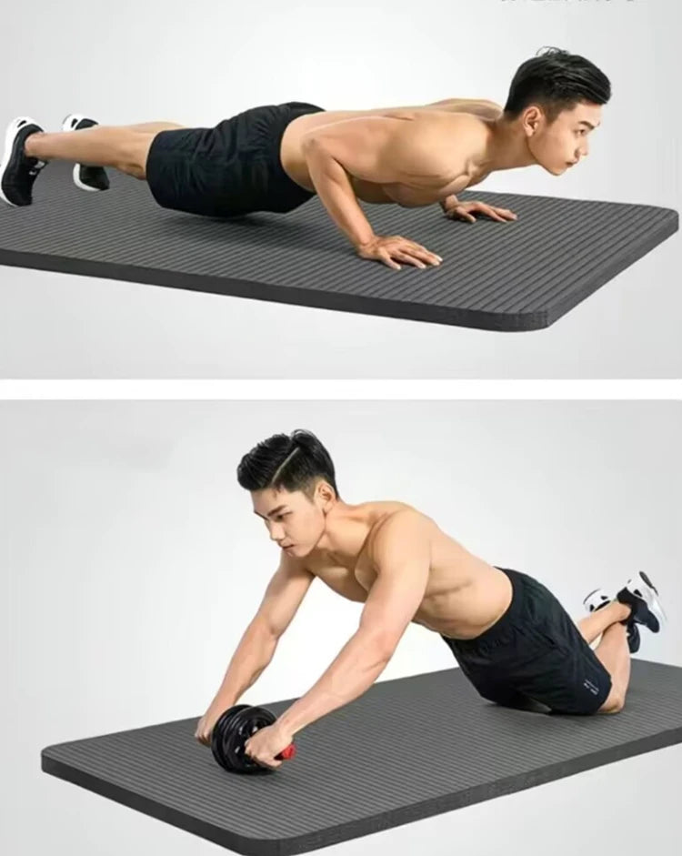Tapete de Ginástica para Yoga e Pilates – Nitrila 185x90x1cm, Espesso e Antiderrapante