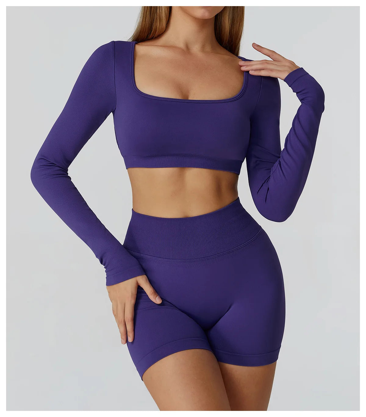 Camiseta Esportiva Sem Costura Feminina – Nylon e Spandex, Secagem Rápida, S ao XL