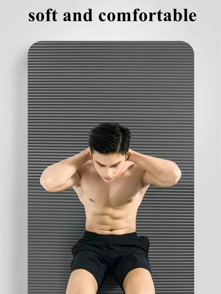 Tapete de Ginástica para Yoga e Pilates – Nitrila 185x90x1cm, Espesso e Antiderrapante