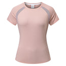 Camiseta esportiva feminina de verão para tênis, ginástica, corrida, treinamento físico, golfe, ioga, secagem rápida e respirável