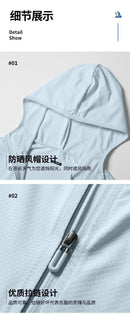 Conjuntos para homens para treino e corrida - material de seda gelada de verão Secagem rápida Resistente aos raios UV Proteção solar para atividades ao ar livre Roupas de qualidade 5 peças