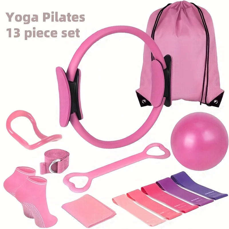 Conjunto de Ginástica e Yoga com 13 Peças – Kit Completo para Treino