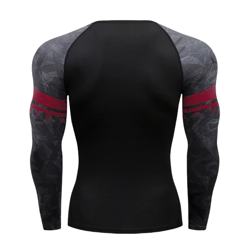 Camiseta Manga Longa de Compressão Esportiva – Poliéster, Gola Redonda, Unissex