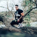 Camiseta Masculina Fitness 2024 – Algodão, Manga Curta, Slim Fit para Treino e Musculação