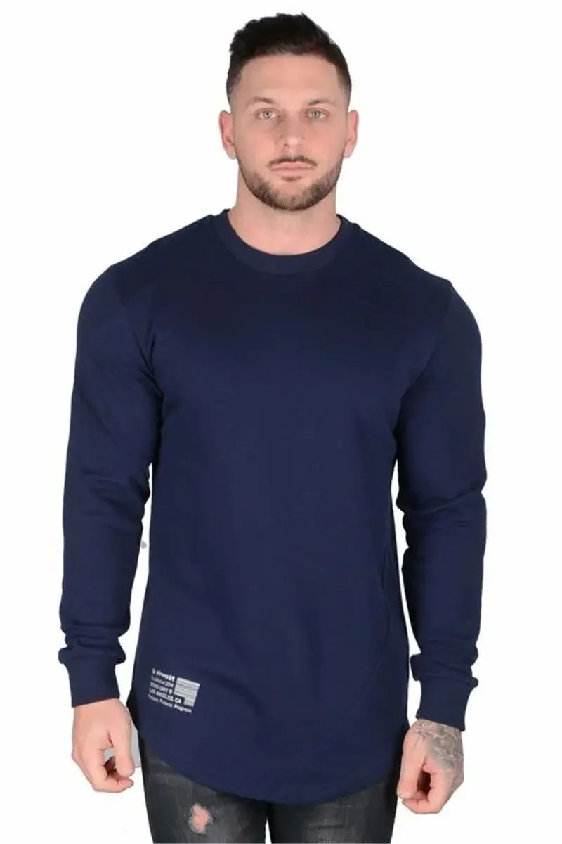 Camiseta Manga Longa para Treino e Musculação – Algodão e Poliéster, Respirável