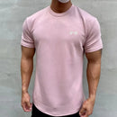 Camiseta esportiva masculina para academia - fitness largas de manga curta