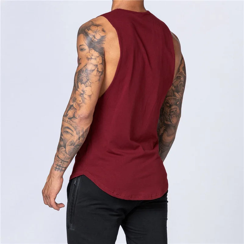 Regata de Algodão Cavada para Treino e Musculação – S ao XXXL
