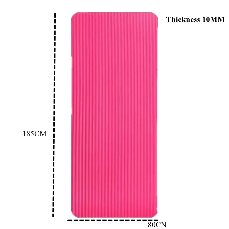 Tapete de Ginástica para Yoga e Pilates – Nitrila 185x90x1cm, Espesso e Antiderrapante
