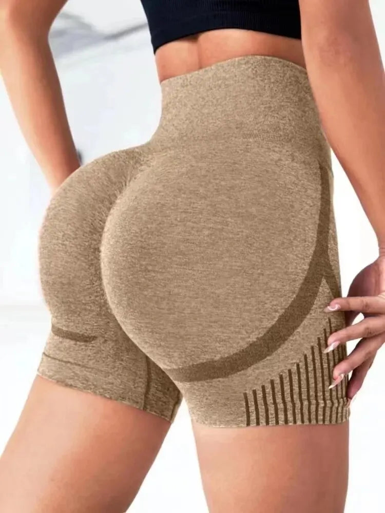Calções de Treino Cintura Alta Fitness – Empina Glúteos, Nylon e Spandex, S/M ao L/XL