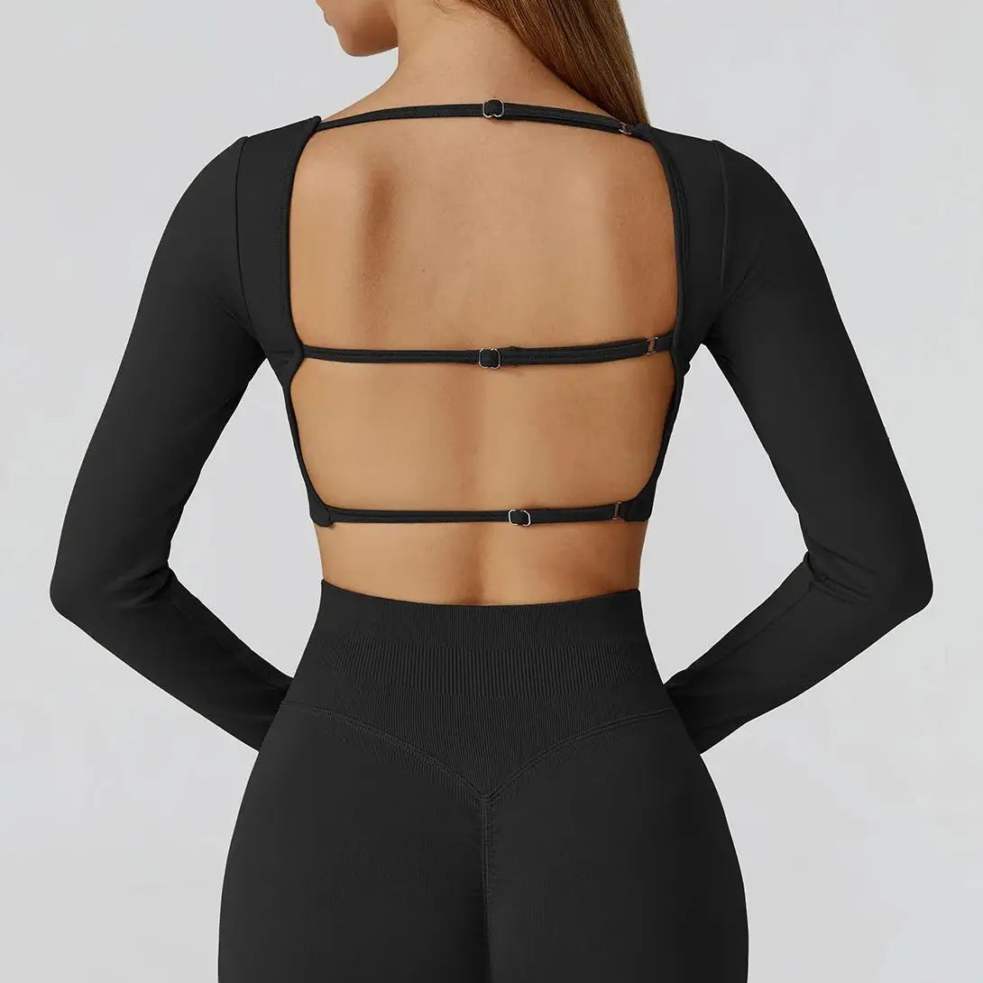 Camiseta Esportiva Sem Costura Feminina – Nylon e Spandex, Secagem Rápida, S ao XL