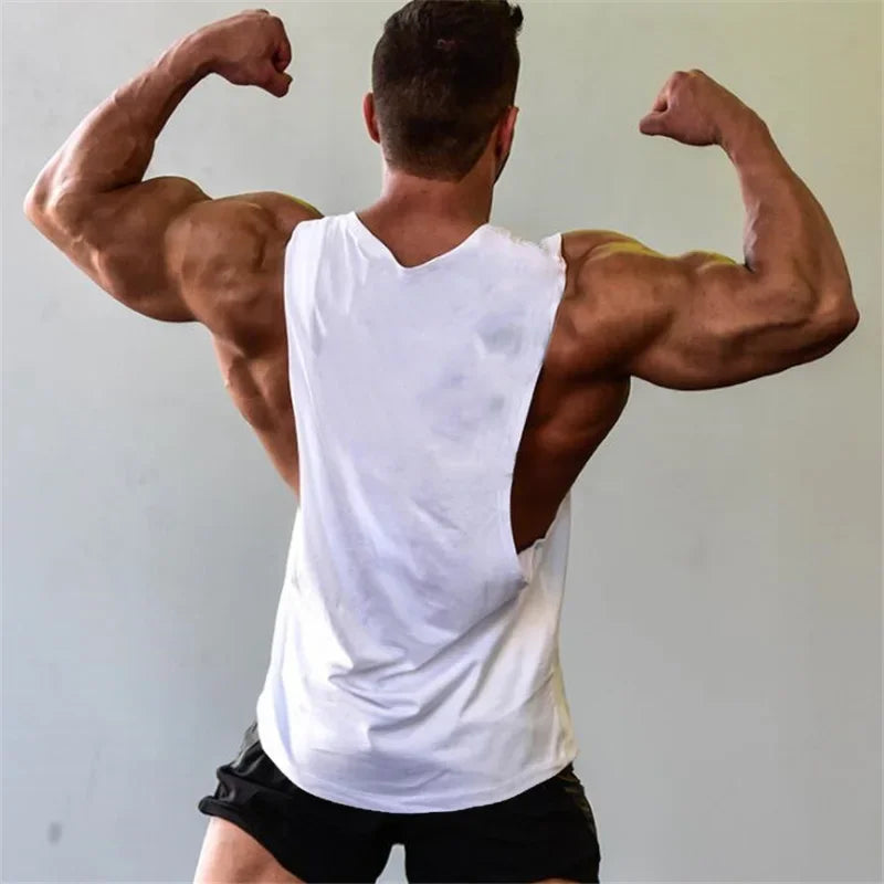 Regata de Algodão Masculina para Academia – 6 Cores, M ao XXL