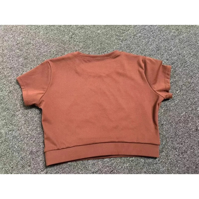 Top Manga Curta + Calça Cintura Alta Yoga – Nylon e Spandex, S ao L