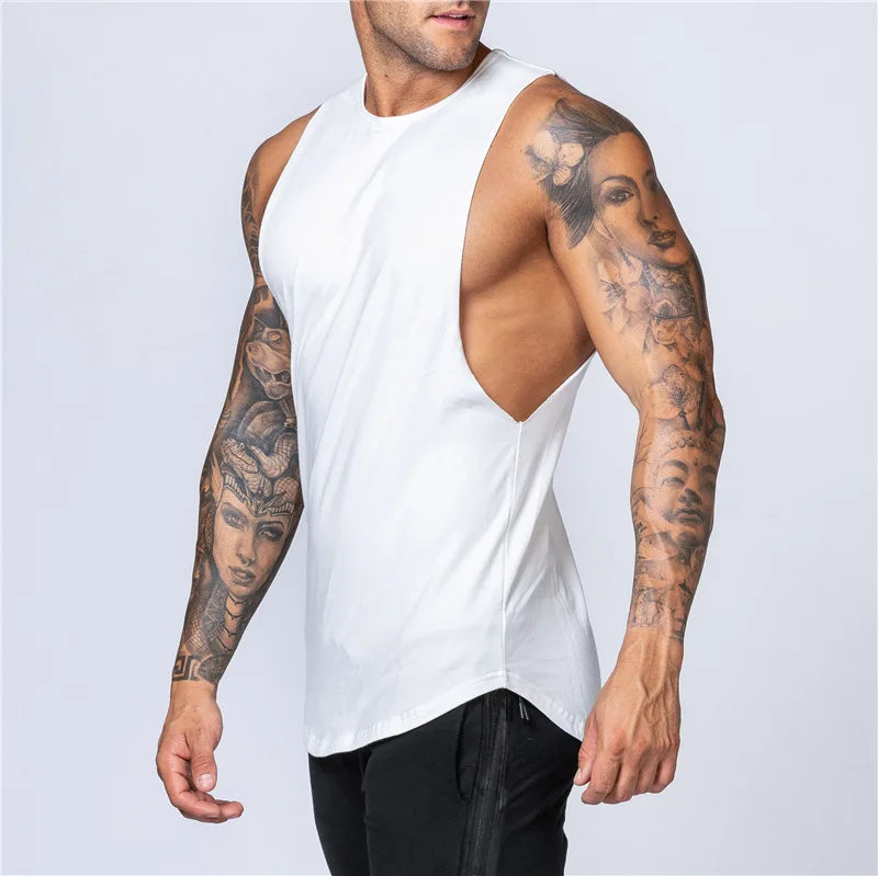 Regata de Algodão Cavada para Treino e Musculação – S ao XXXL
