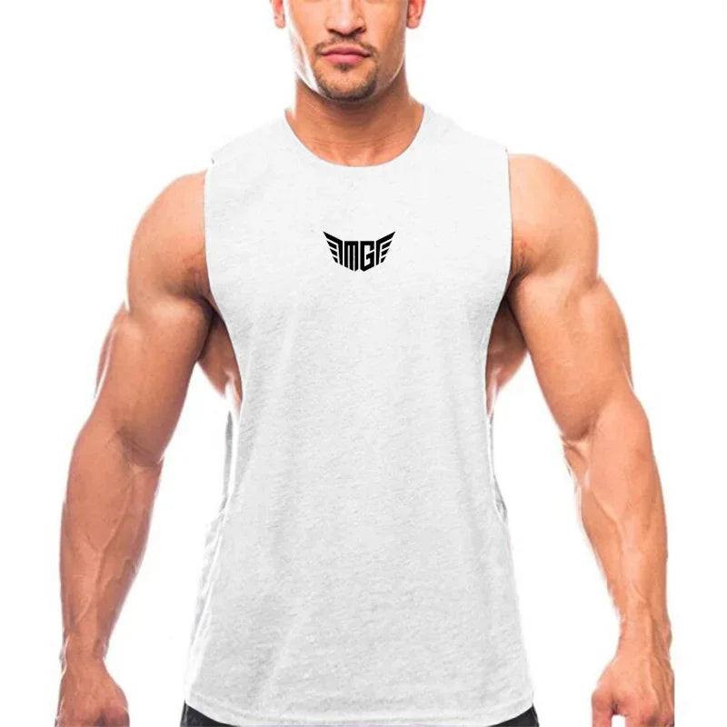 Regata de Algodão Masculina para Academia – 6 Cores, M ao XXL