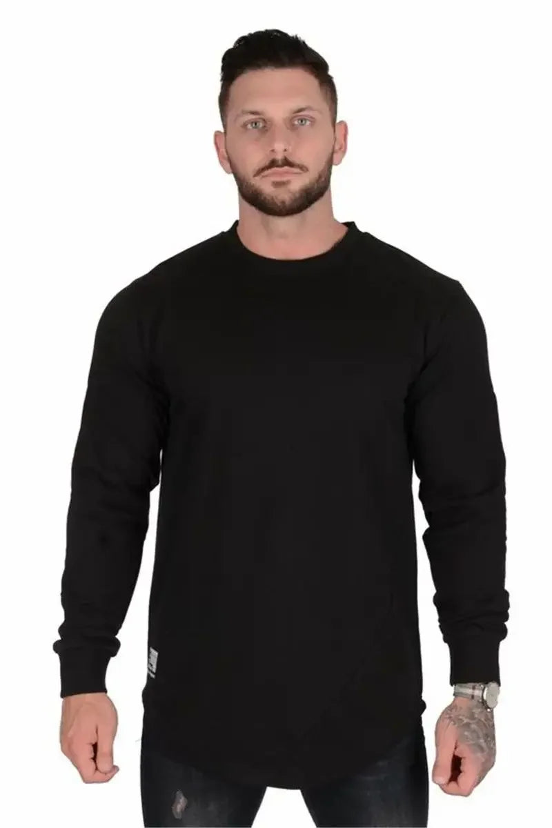 Camiseta Manga Longa para Treino e Musculação – Algodão e Poliéster, Respirável