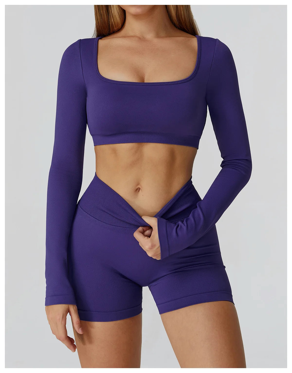 Camiseta Esportiva Sem Costura Feminina – Nylon e Spandex, Secagem Rápida, S ao XL