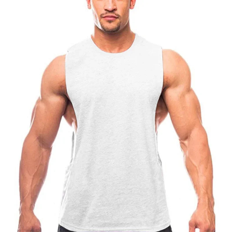 Regata de Algodão Masculina para Academia – 6 Cores, M ao XXL