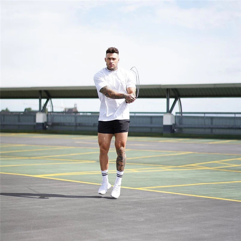 Camiseta Masculina Fitness Slim Fit – Algodão, Estampa, M ao XXXL