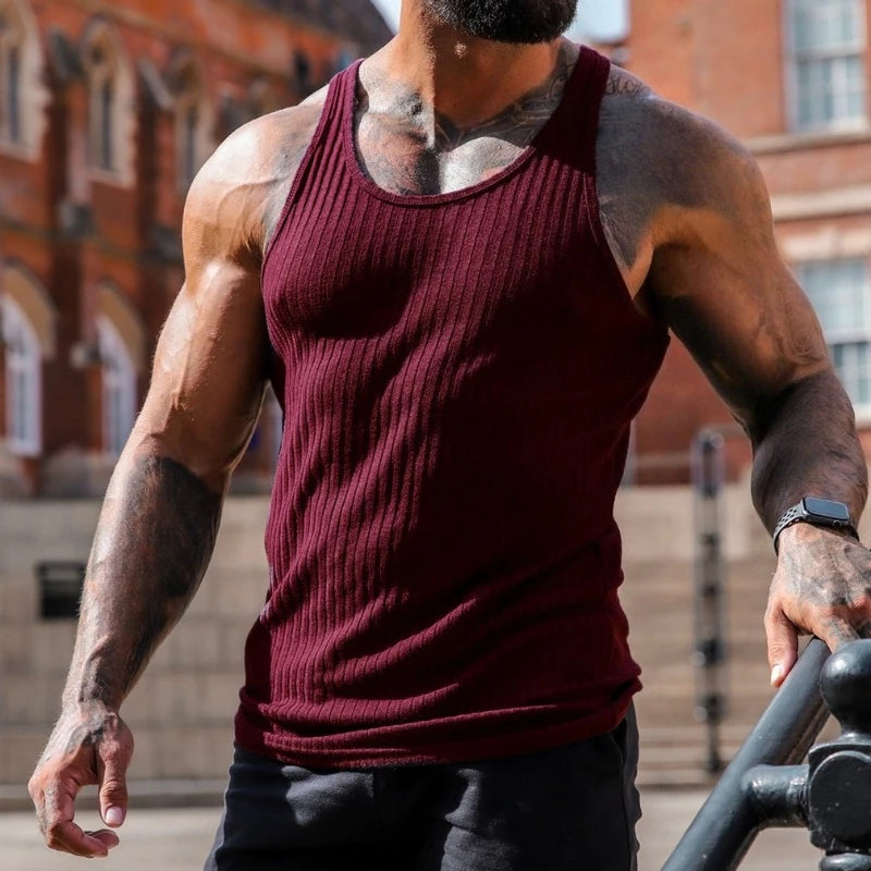 Regata Masculina em Malha Corte I – Poliéster e Spandex, Treino e Casual