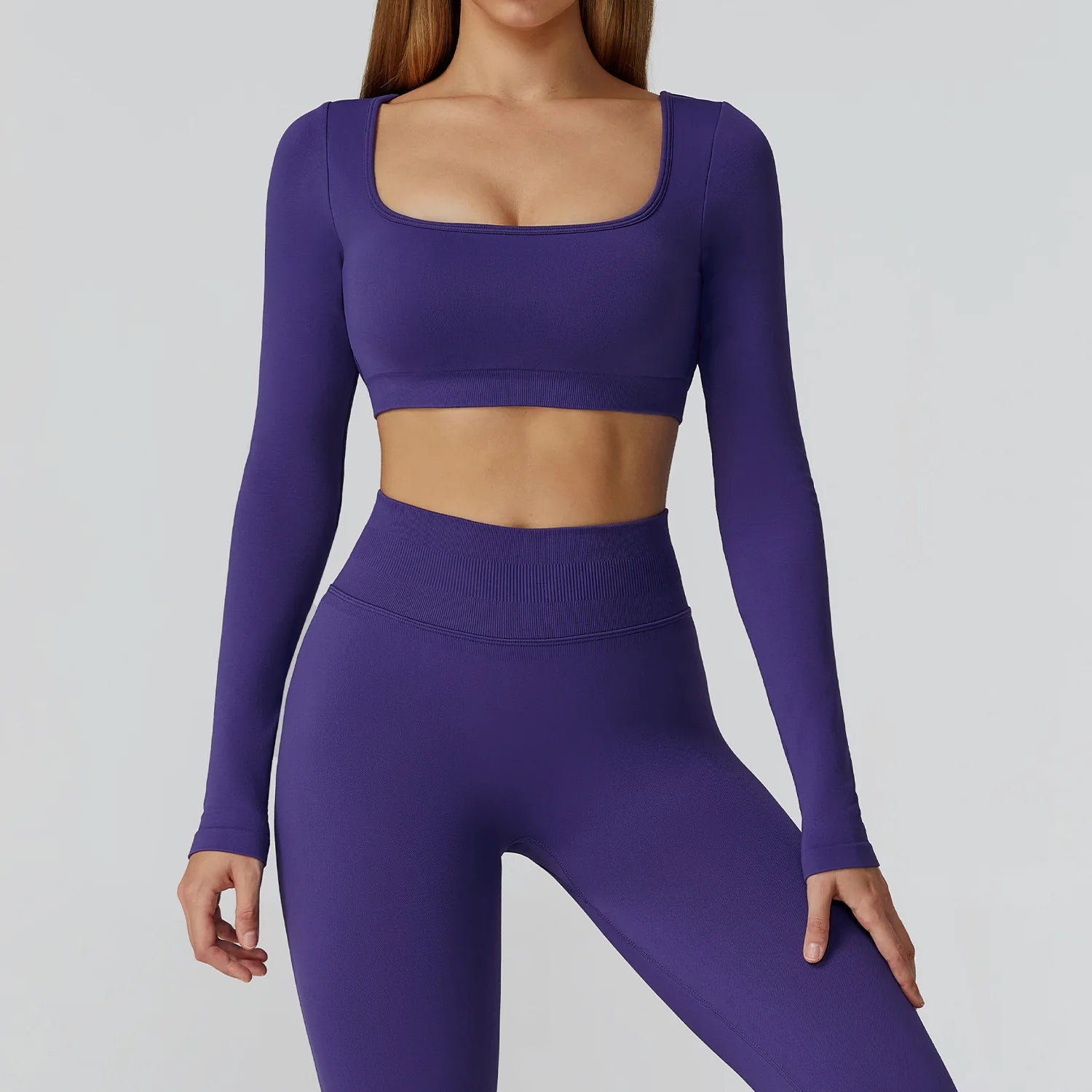 Camiseta Esportiva Sem Costura Feminina – Nylon e Spandex, Secagem Rápida, S ao XL