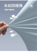 Conjuntos para homens para treino e corrida - material de seda gelada de verão Secagem rápida Resistente aos raios UV Proteção solar para atividades ao ar livre Roupas de qualidade 5 peças