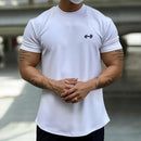 Camiseta esportiva masculina para academia - fitness largas de manga curta