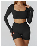 Camiseta esportiva sem costura para musculação feminina - secagem rápida