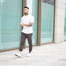 Camiseta Masculina Fitness 2024 – Algodão, Manga Curta, Slim Fit para Treino e Musculação