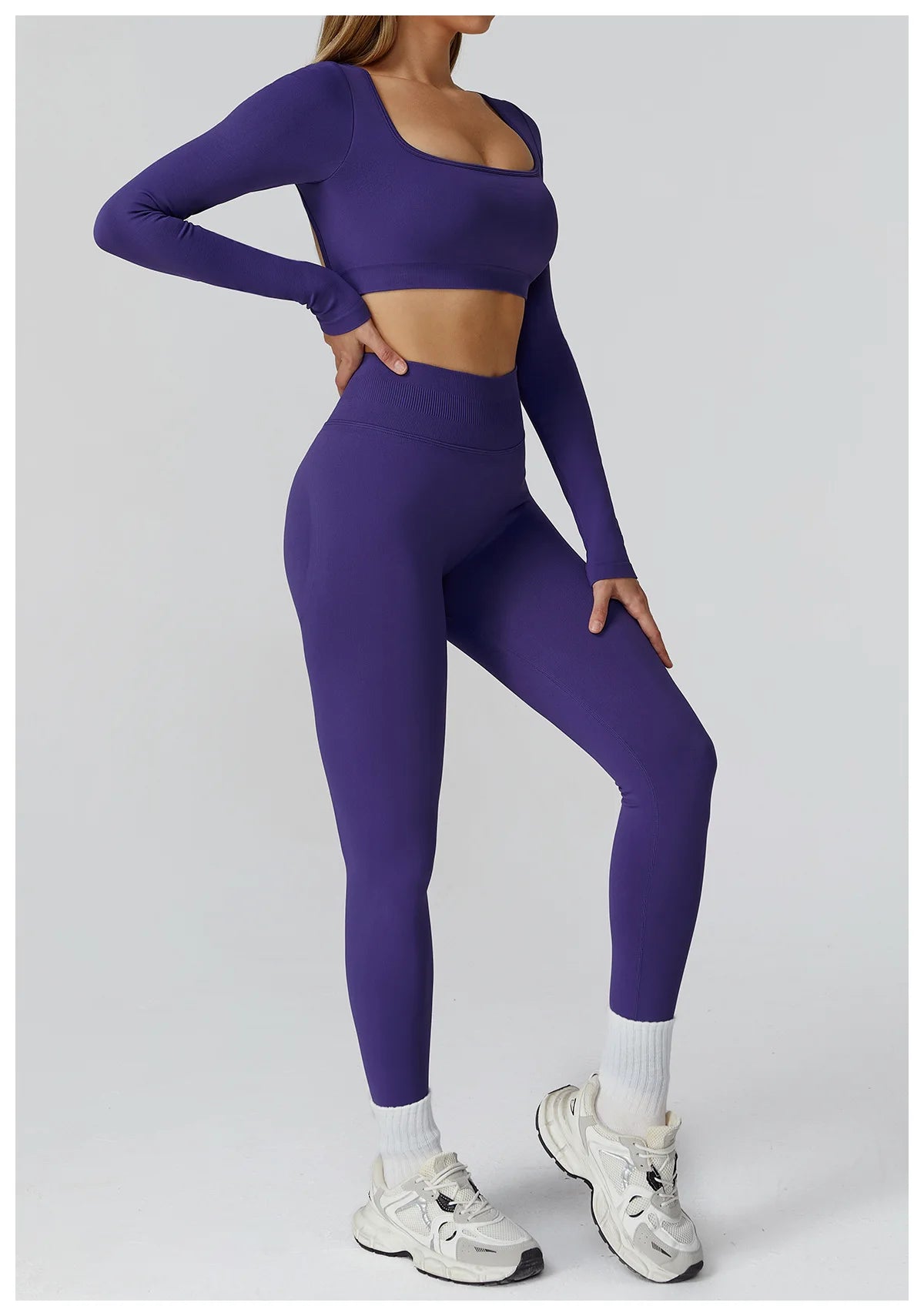 Camiseta Esportiva Sem Costura Feminina – Nylon e Spandex, Secagem Rápida, S ao XL