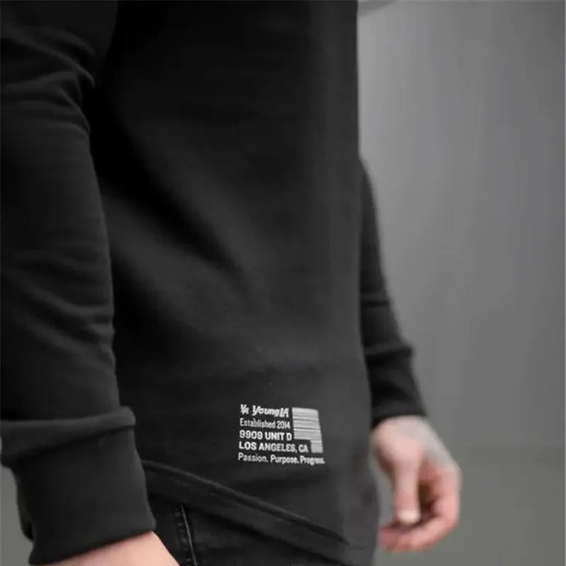 Camiseta Manga Longa para Treino e Musculação – Algodão e Poliéster, Respirável