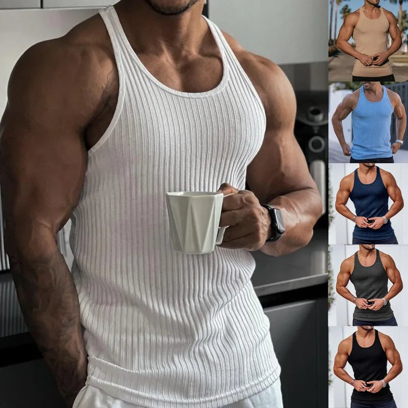 Regata Masculina em Malha Corte I – Poliéster e Spandex, Treino e Casual