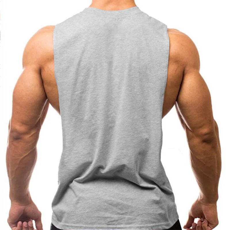 Regata Cavada para Treino e Musculação Masculina – Algodão, M ao XXL