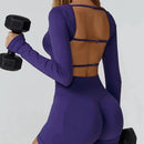 Camiseta esportiva sem costura para musculação feminina - secagem rápida