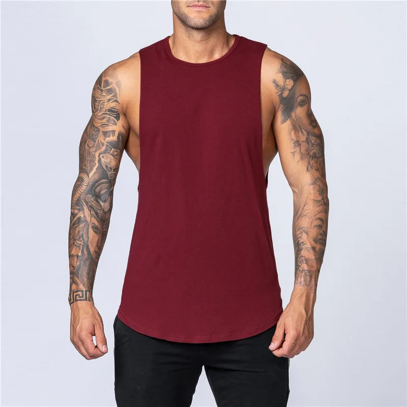 Regata de Algodão Cavada para Treino e Musculação – S ao XXXL