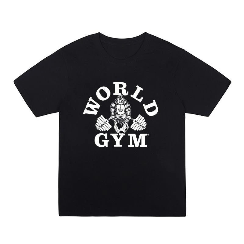 Camiseta de Algodão Manga Curta para Academia – Gola Redonda, Estampa, S ao XXXL