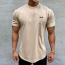 Camiseta esportiva masculina para academia - fitness largas de manga curta