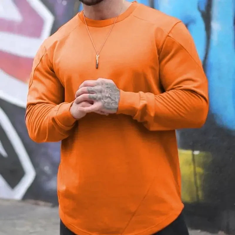 Camiseta Manga Longa para Treino e Musculação – Algodão e Poliéster, Respirável