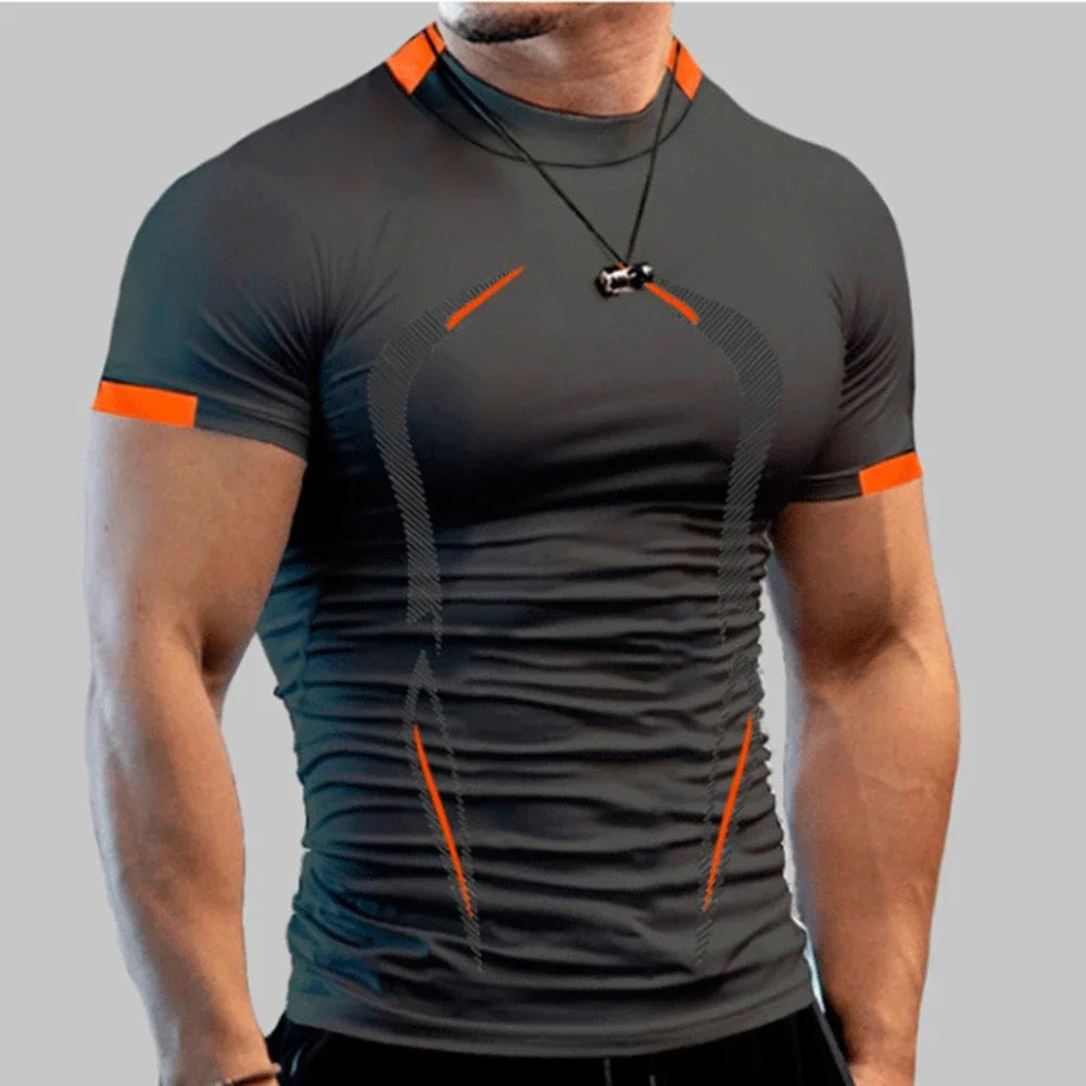 Camiseta Masculina Respirável para Academia e Corrida – Poliéster Dry Fit, M ao 5XL