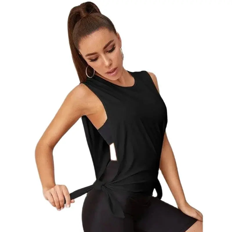 Regata Feminina Cavada para Musculação e Yoga – Poliéster Respirável