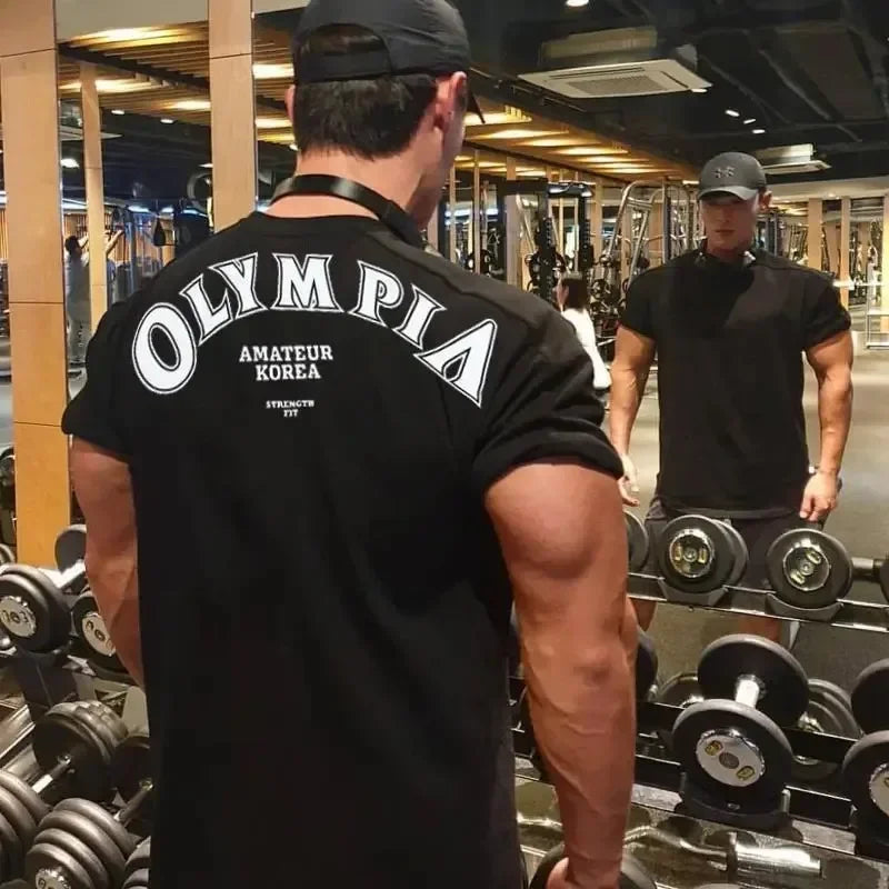 Camiseta Masculina Fitness Algodão – Gola Redonda, Leve, S ao XXXL