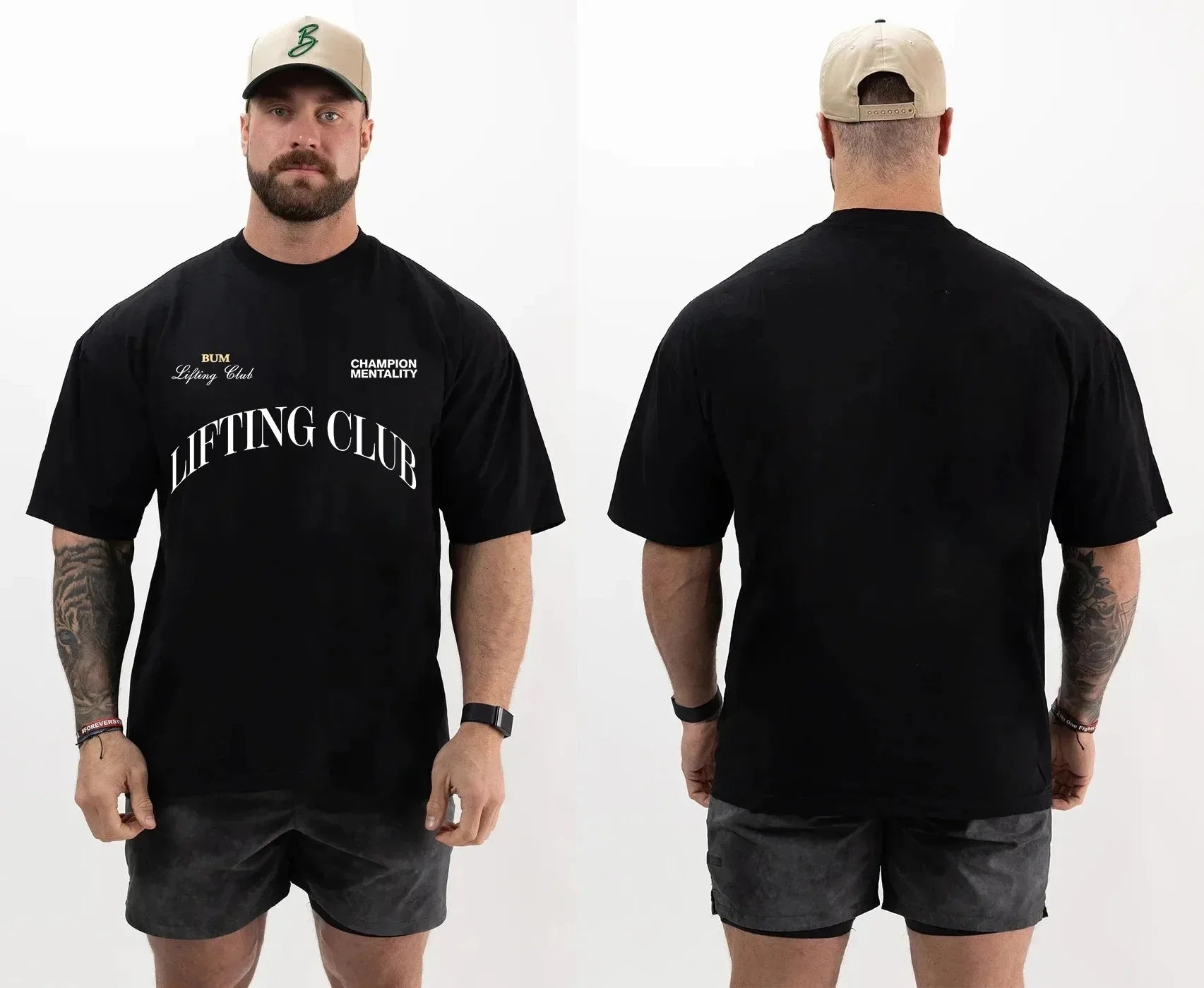 Camiseta Chris Bumstead Raw Oversized para Academia – Poliéster, M ao 5XL