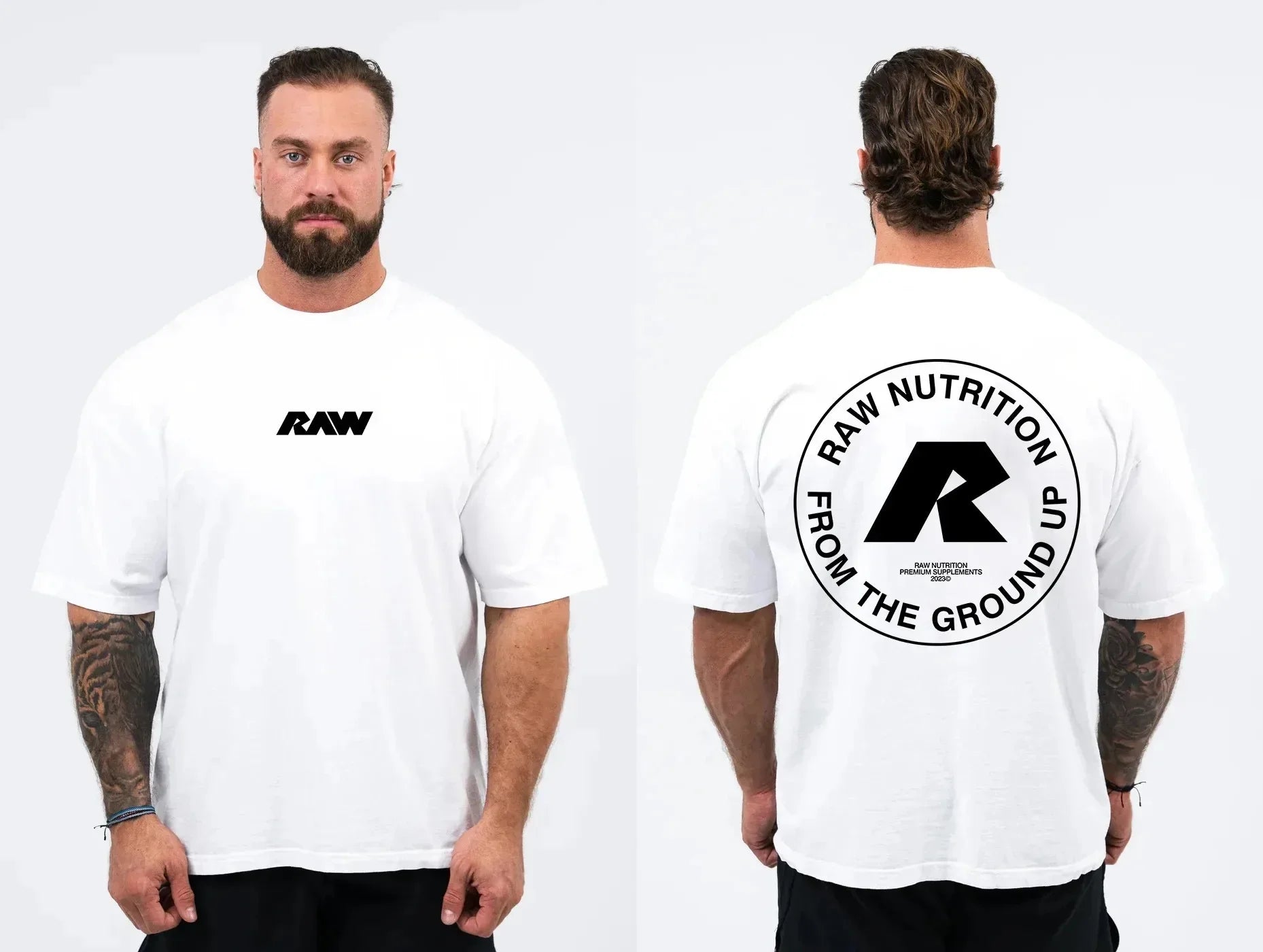 Camiseta Chris Bumstead Raw Oversized para Academia – Poliéster, M ao 5XL