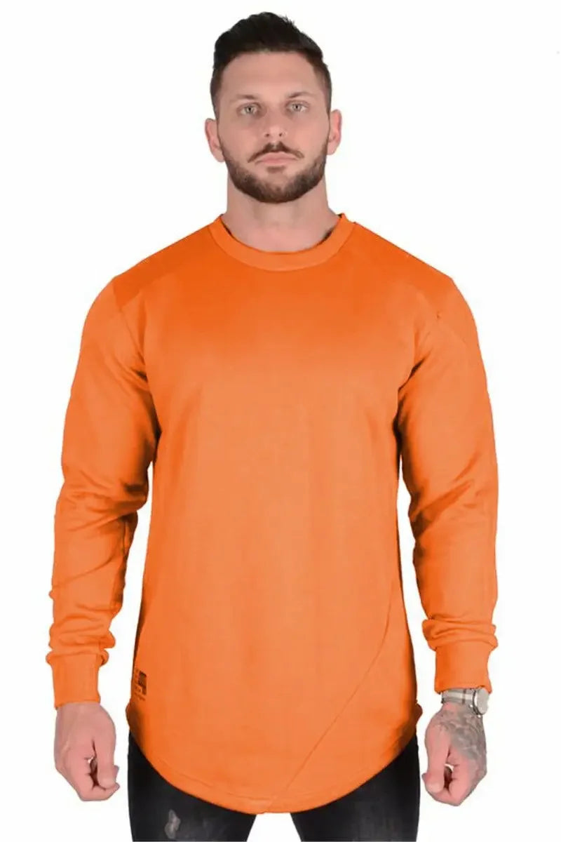 Camiseta Manga Longa para Treino e Musculação – Algodão e Poliéster, Respirável
