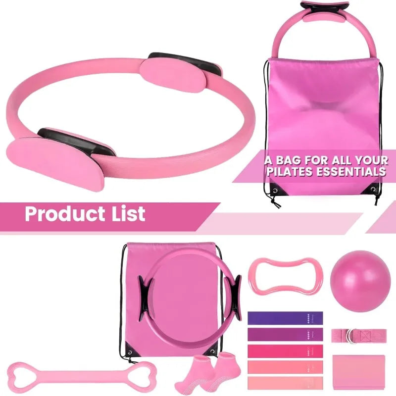 Conjunto de Ginástica e Yoga com 13 Peças – Kit Completo para Treino
