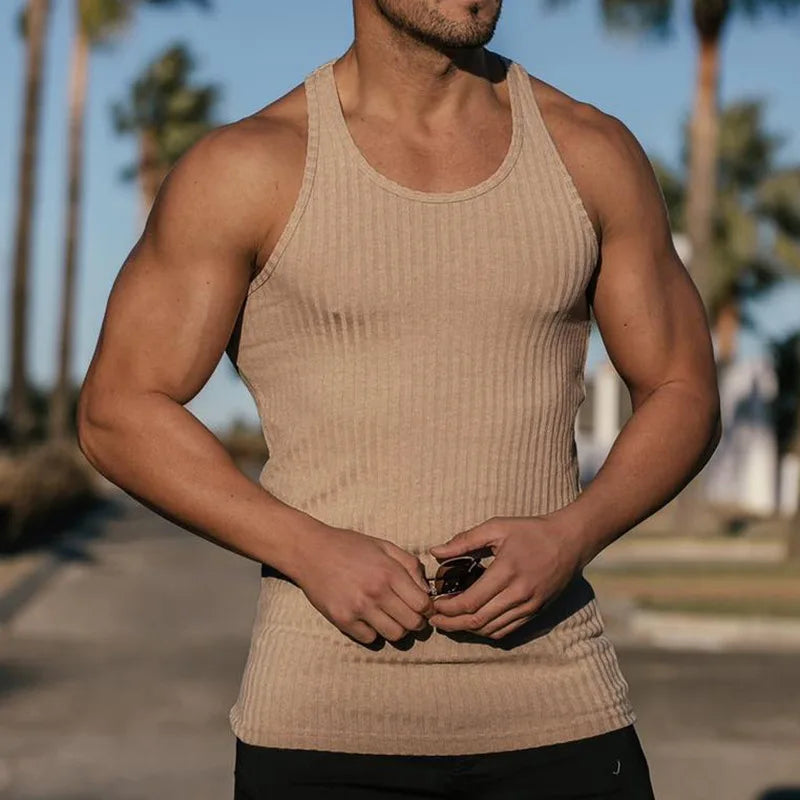 Regata Masculina em Malha Corte I – Poliéster e Spandex, Treino e Casual
