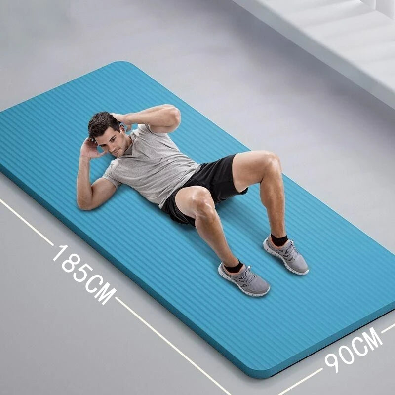 Tapete de Ginástica para Yoga e Pilates – Nitrila 185x90x1cm, Espesso e Antiderrapante