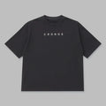 Camiseta Masculina Oversized Folgada de Algodão – Estampa Lettering, Fitness