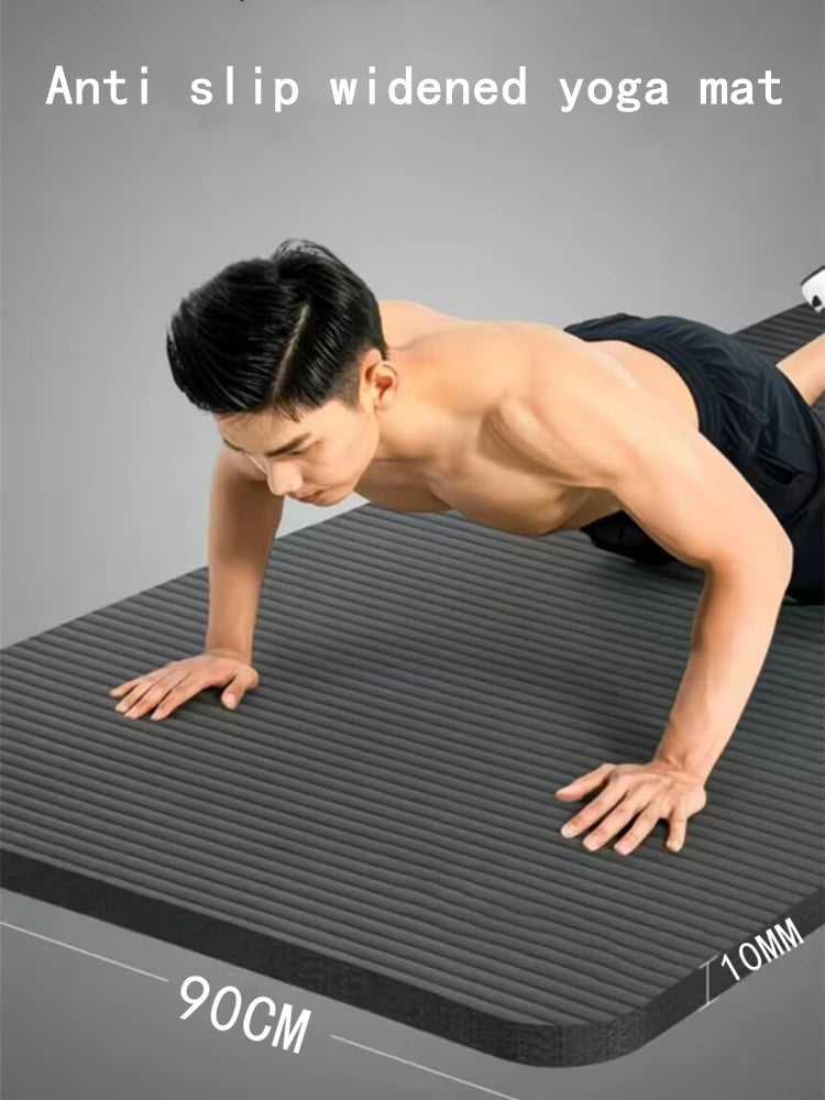 Tapete de Ginástica para Yoga e Pilates – Nitrila 185x90x1cm, Espesso e Antiderrapante